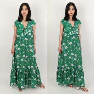Borgo De Nor Green Garden Ruffle Maxi Size 6
